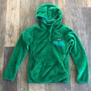 Patagonia Hooded Retool Fleece Green Sz XS